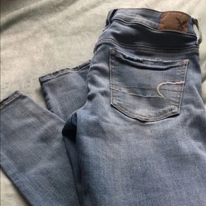 American Eagle cropped super stretch jeggings